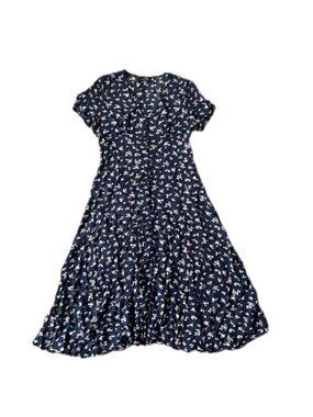 Suzanne Betro Size M Button-down floral Maxi dress